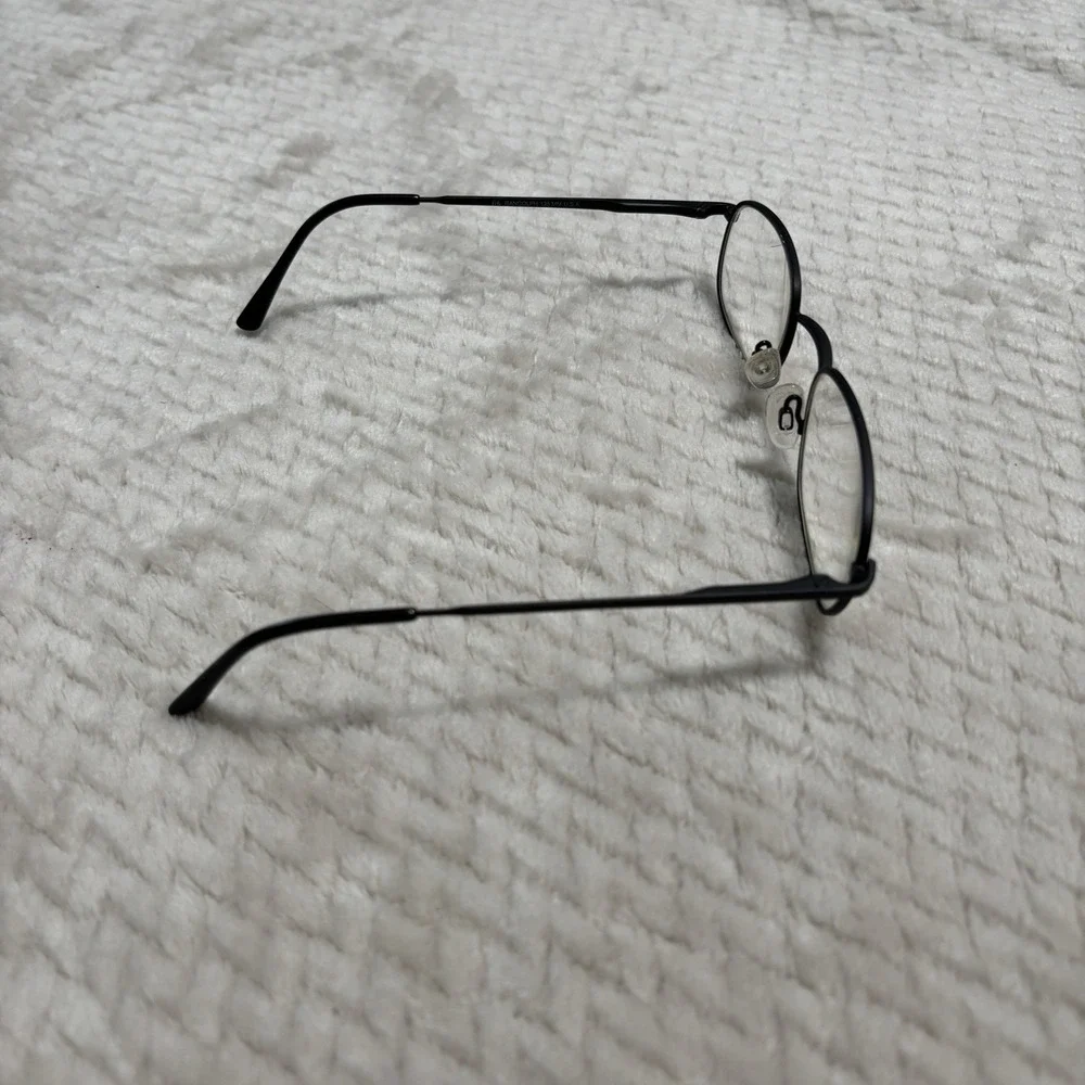 Randolph RE 350 Eyeglass Frames Men's Black Metal Oval 135MM 50/21 Frame Italy